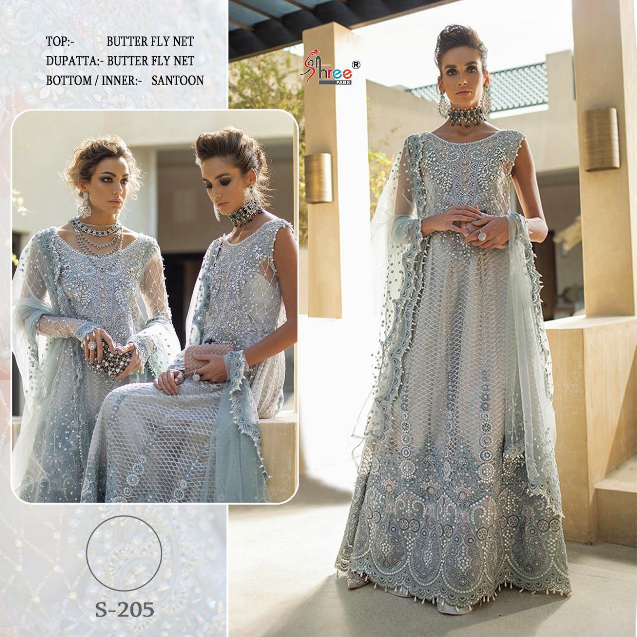 Shree Fab Mushq Vol 2 Series 202-205 Butterfly Net Embroidery Work Suits