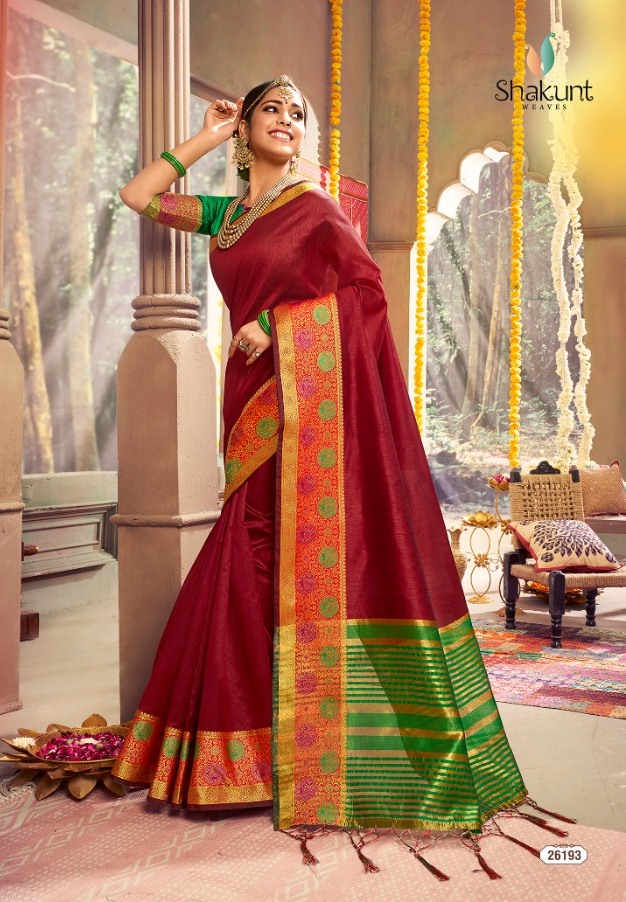 Shakunt Madhubahar Series 26191-26198 Crystal Meenakari Work Saree