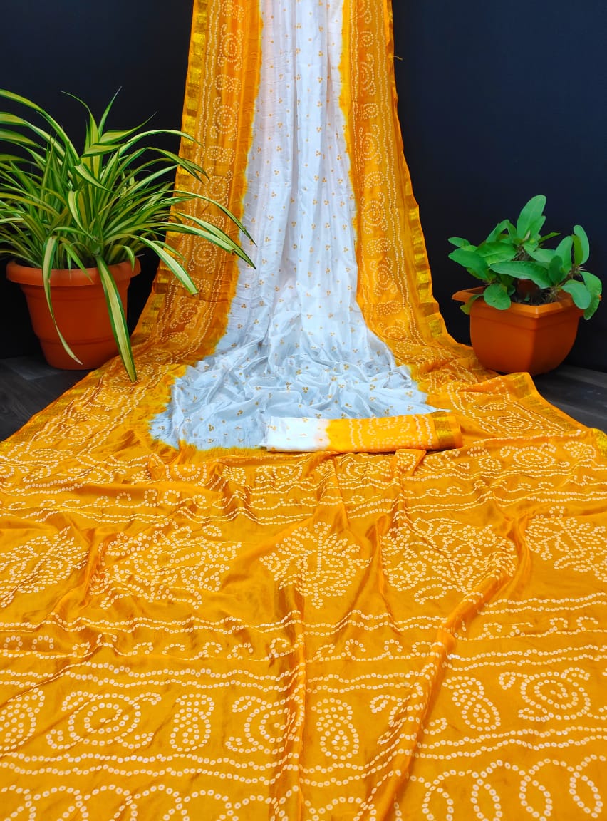 Ssm Panetar Silk Bandhani Saree