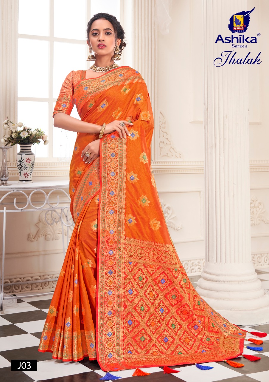 Ashika Saree Launch Jhalak Traditional Wear Indian Silk Designer Saree Wholesaler