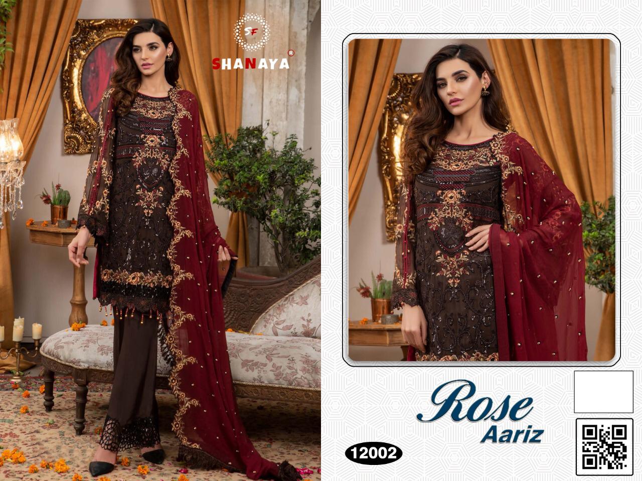 Shanaya Fashion Rose Aariz Designer Heavy Faux Georgette Suit