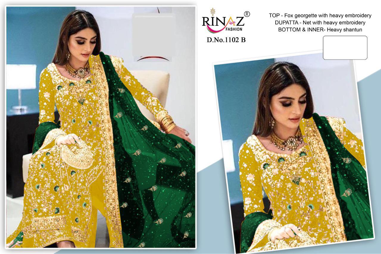 Rinaz Fashion Dno 1102 B Designer Faux Georgette Suit