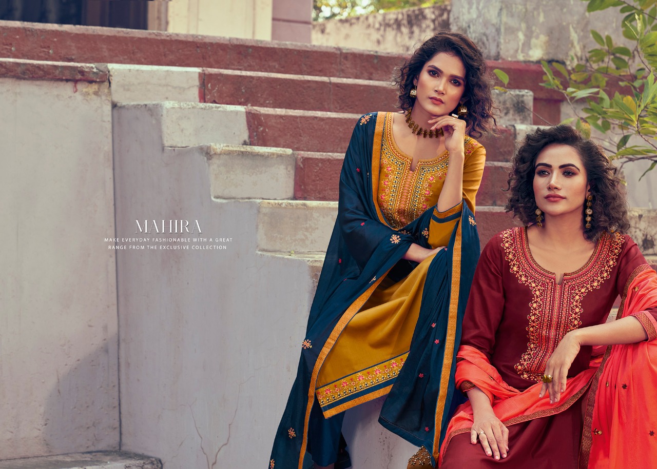 Mahira By Panch Ratna Jam Silk With Work Classy Look Salwar Kameez For Girls And Ladies