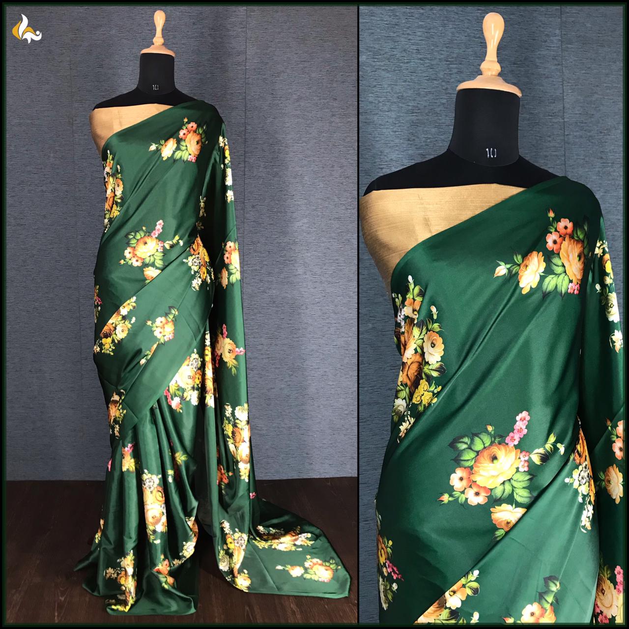 Bt-03 Designer Pure Japan Satin Saree