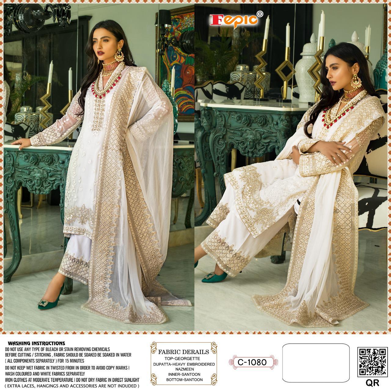 Fepic C-1080 Designer Georgette Suit