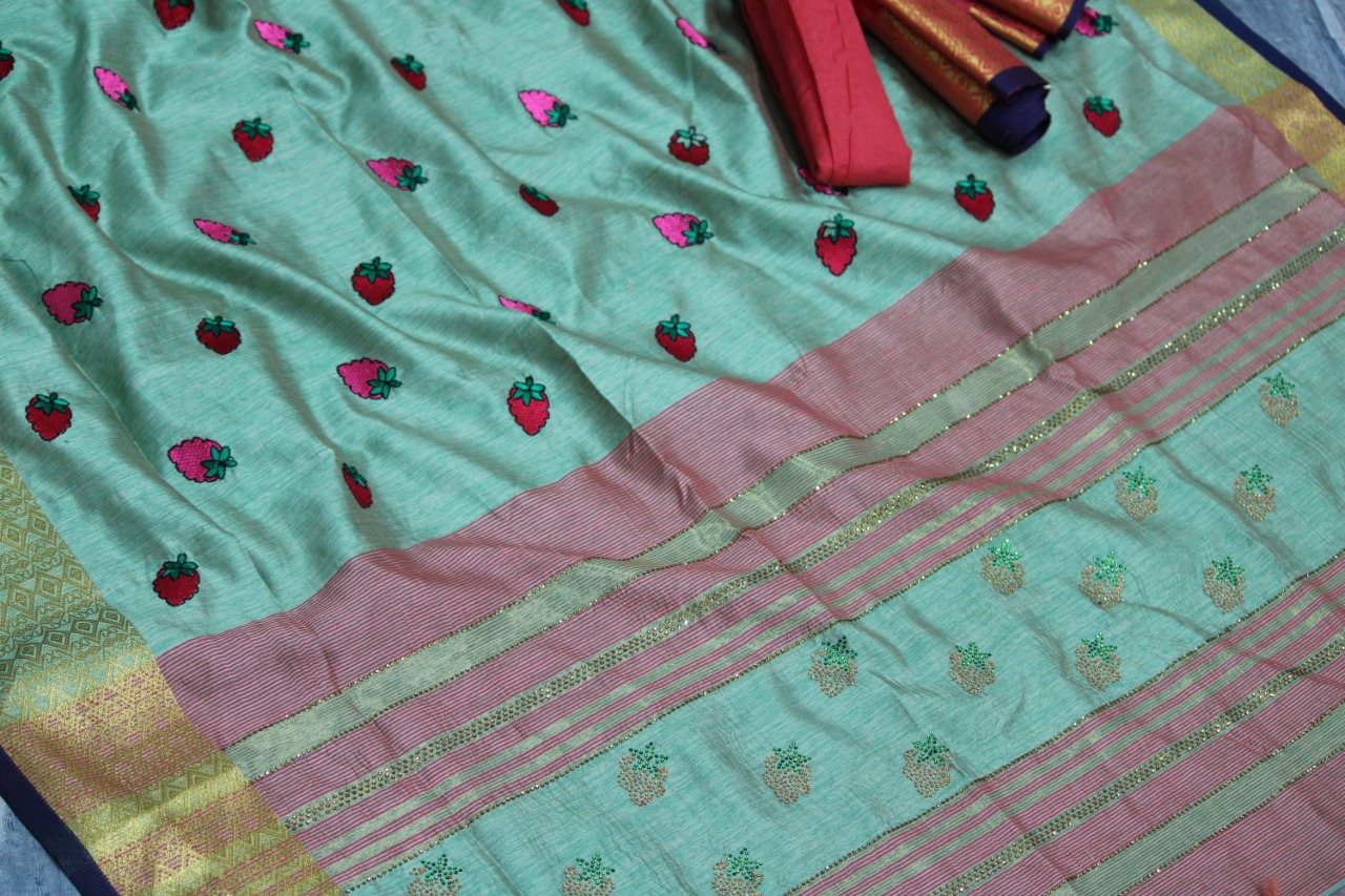 Bt-10 Designer Cotton Silk Saree