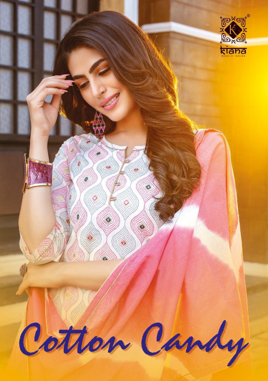 Kiana Cotton Candy Top Bottom With Dupatta Readymade Collection