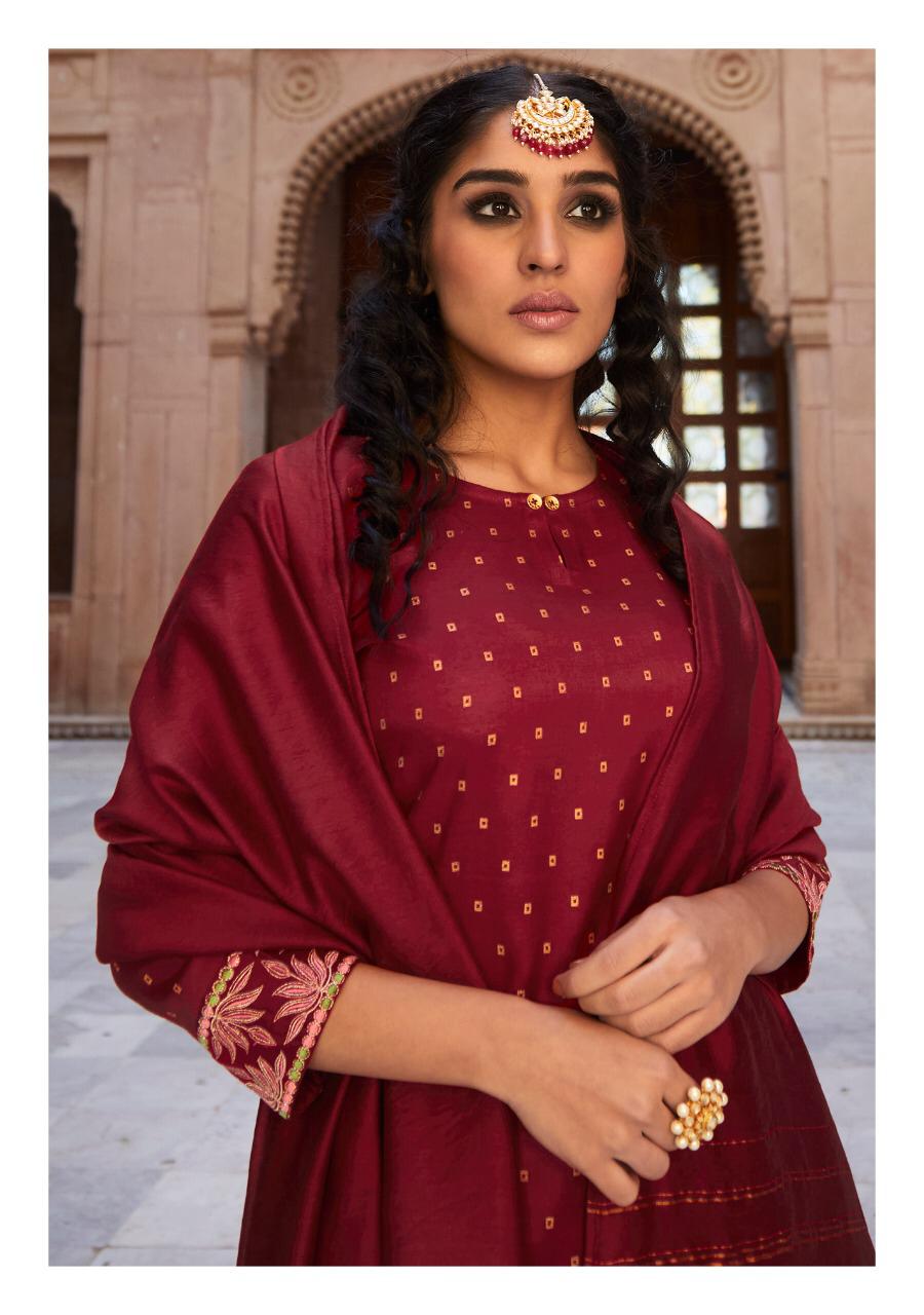 Rangrez By Four Buttons Viscose Silk Readymade Salwar Suits Online Supplier
