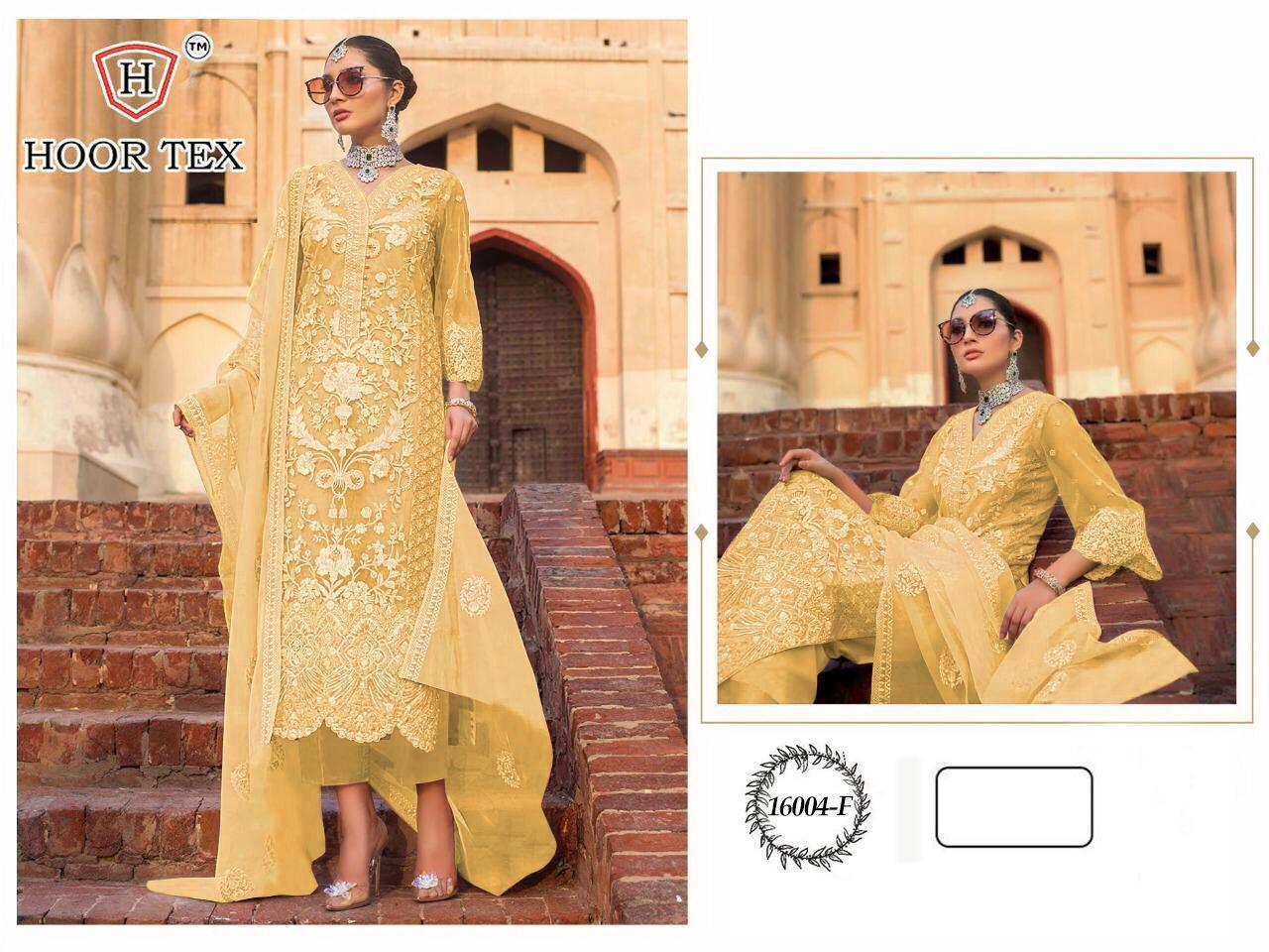 Hoor Tex Nafiza Gold Vol-11 Designer Heavy Net Suit