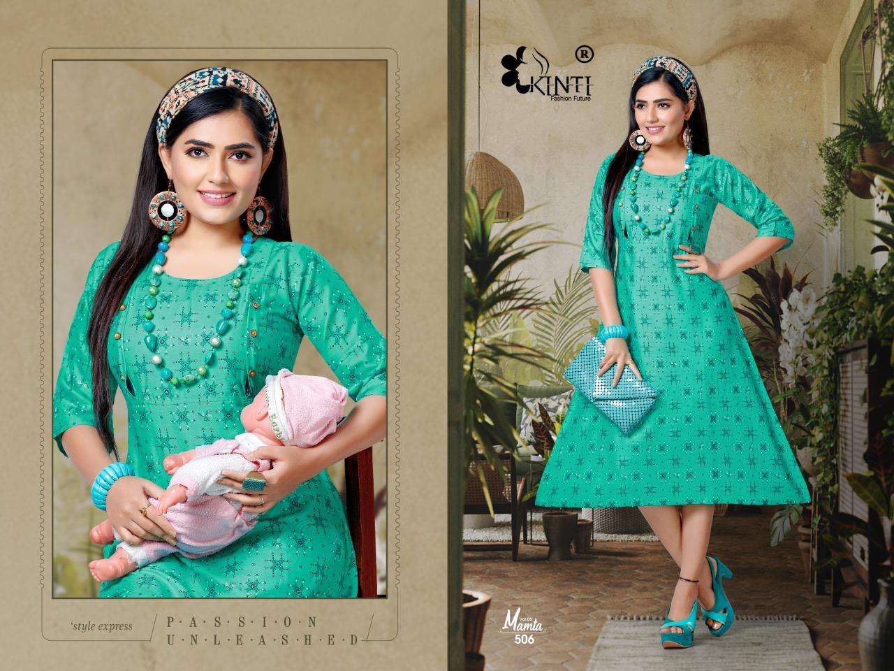 Kinti Mamta Vol 5 Rayon Printed Feeding Top Collection Wholesale Store