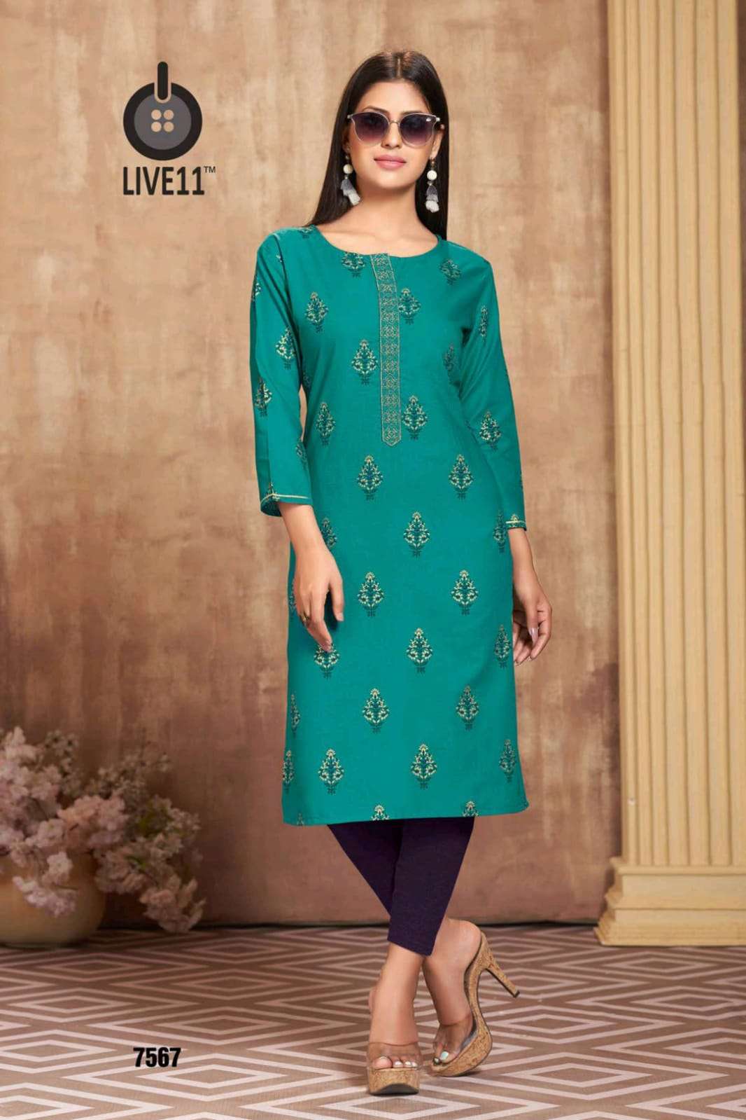 Live11 Misri Vol 12 Cotton Simple Readymade Ladies Kurta Supply At Best Rate