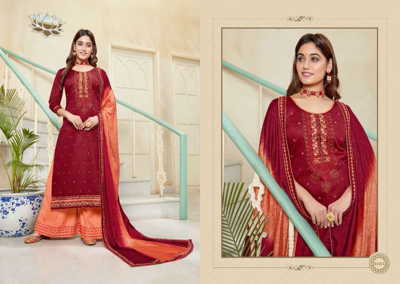 Poshak By Panch Ratna Jam Silk Embroidery Ethnic Wear Suits Wholesaler