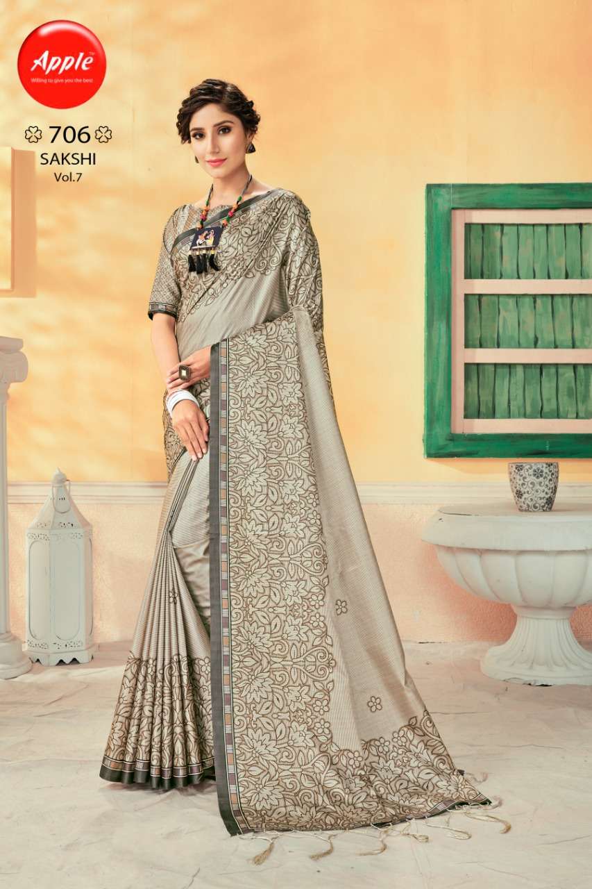 Sakshi Vol 7 By Apple Dola Silk Printed Summer Wear Saree