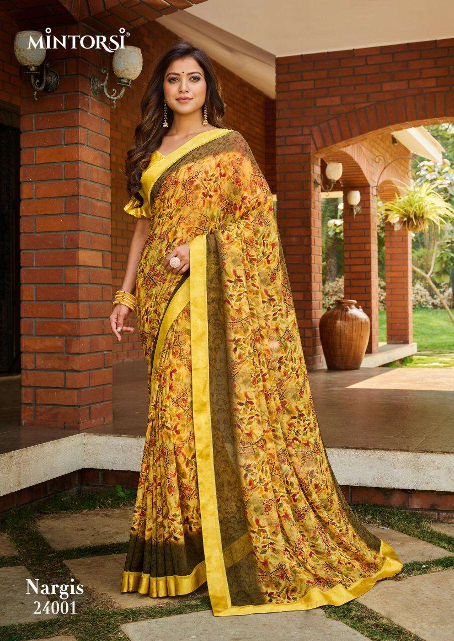 Mintorsi Nargis Weightless Printed Daily Wear Women Saree