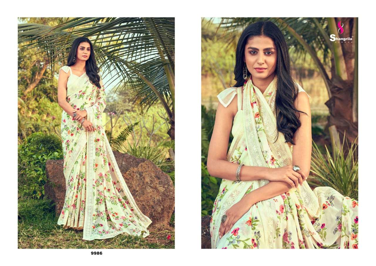 Kamini Vol 17 By Shangrila Georgette Floral Printed Saree Collection