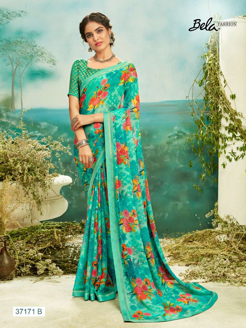 Blossom By Bela Fashion Brasso Digital Printed Exclusive Saree Supplier