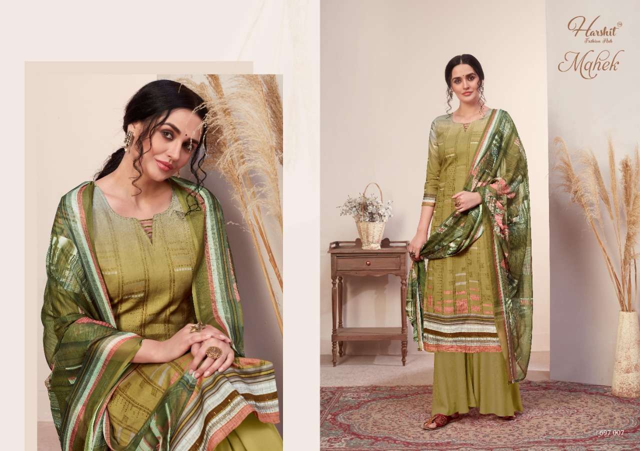 Harshit Fashion Mahek Cambric Cotton Printed Ladies Suits Wholesaler