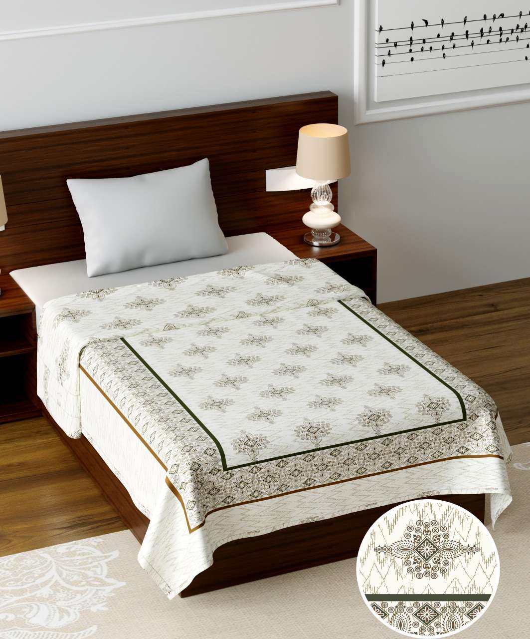 K4u Present Desire Cambric Cotton Double Bed Dohar Designs Collection