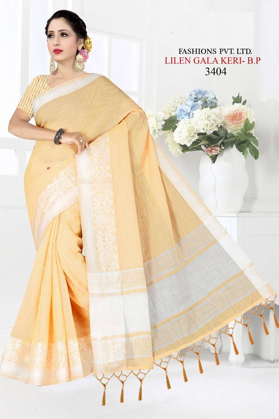 Vaamika Fashions Lilen Gala Silk Fancy Saris Wholesaler