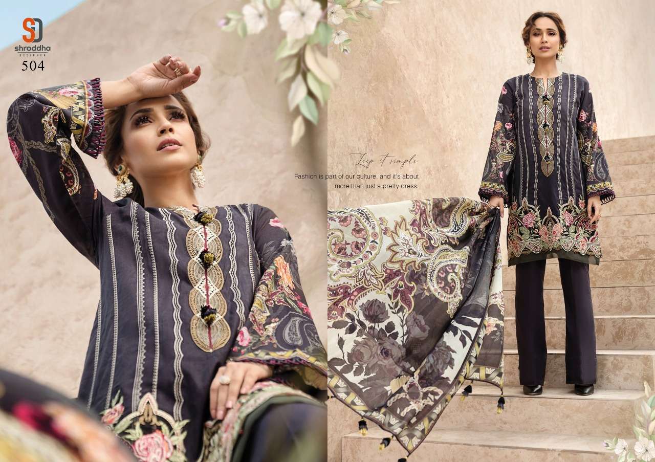 Shraddha Vintage Vol 4 Lawn Cotton Pakistani Dresses Wholesaler
