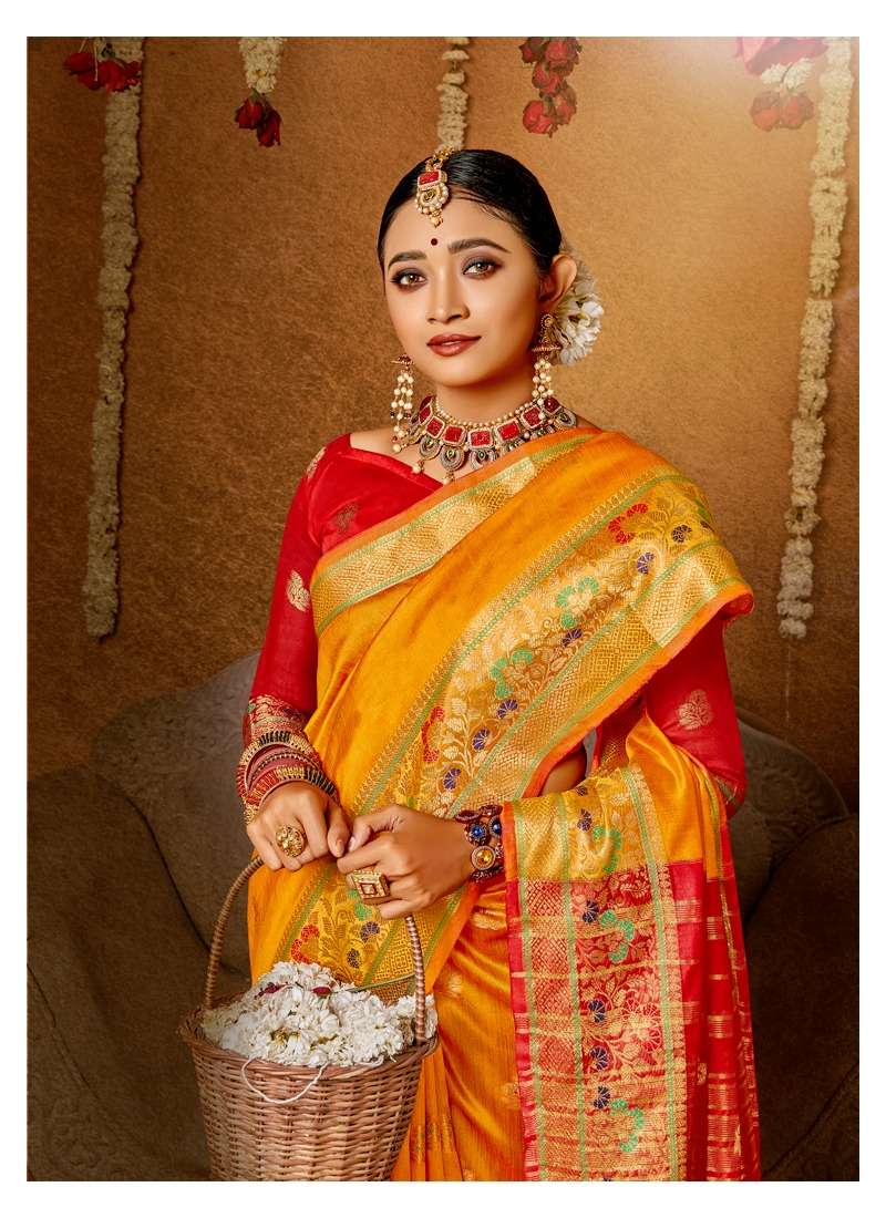 Lifestyle Ratnamukhi Crystal Silk Traditional Wear Indian Saree