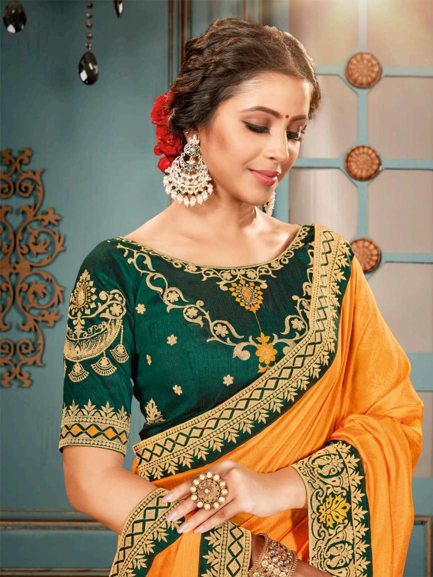 Aashray Aneri Fancy Elegant Saree With Designer Blouse Concept Wholesaler In Surat