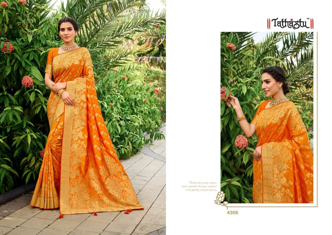 Tathastu 4301-4311 Series Weaving Silk Party Wear Women Saree Buy Online