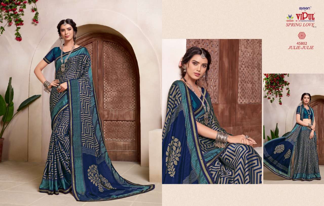 Vipul Spring Love Vol 2 Fancy Printed Saree Supplier Surat India