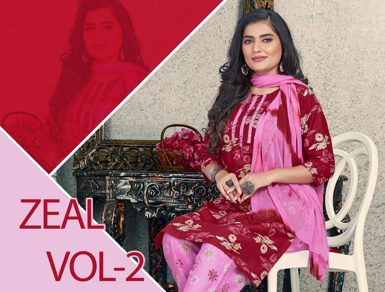 Zeal Vol.2 By Trendy Heavy Rayon Readymade Catalog