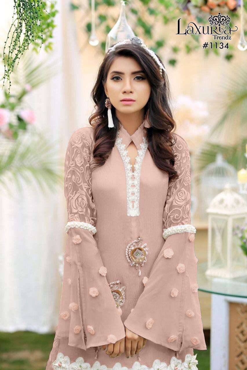 Luxuria 1134 Designer Tunic With Embroidery Plazzo Set