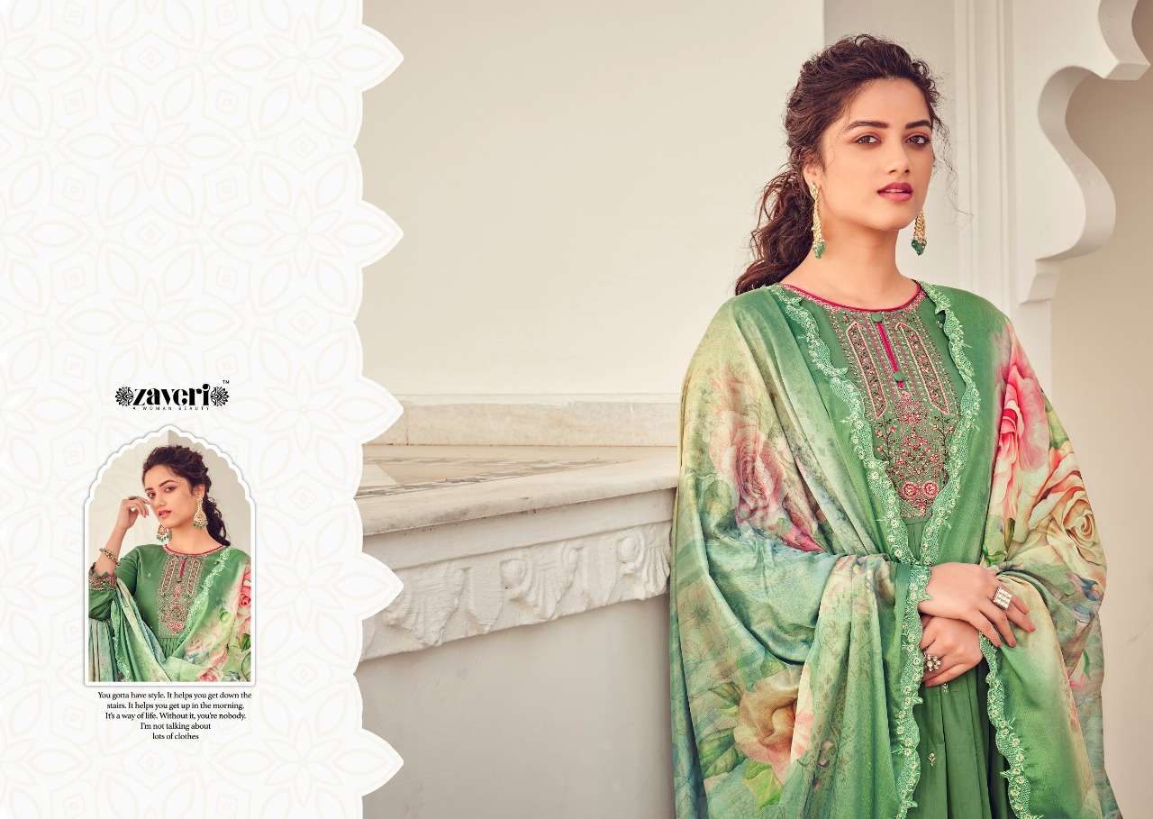 Zaveri Falguni Series 125-130 Jam Cotton Embroidery Suits