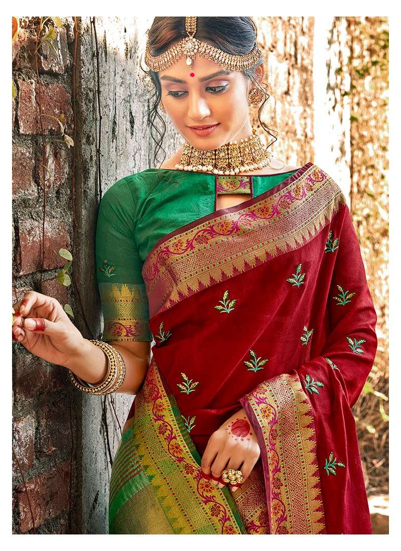 Lifestyle Present Sadhna Chanderi Silk Ethnic Wear Saree Wholesaler