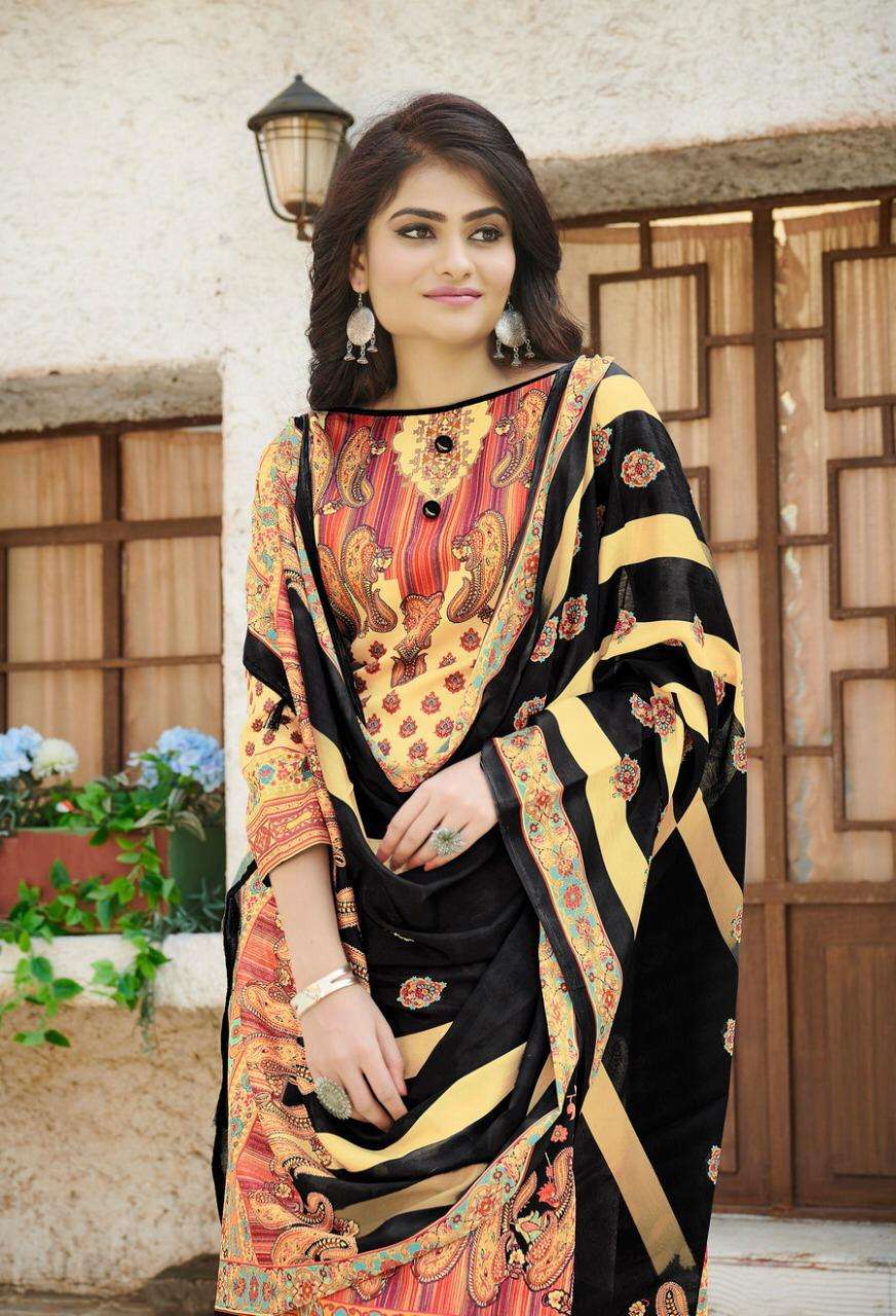 Bipson Kashmiri Queen 1253-1256 Cotton Satin Printed Suits