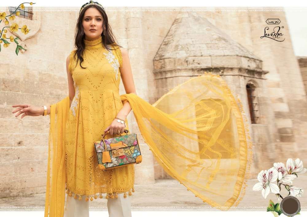 Levisha Maria B Lawn Designer Pakistani Lawn Dress Materials