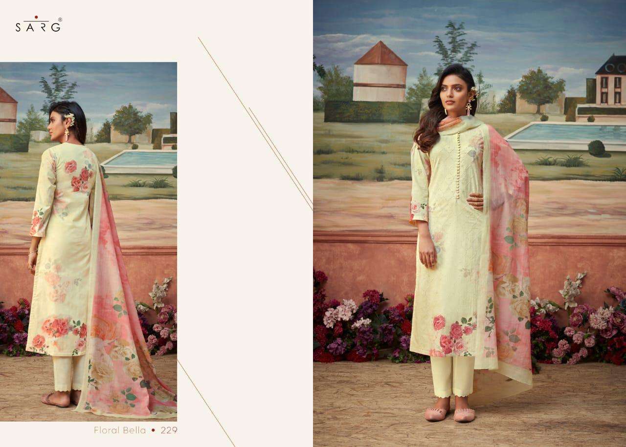 Floral Bella By Sarg Cotton Cambric Summer Wear Exclusive Suits Wholesaler