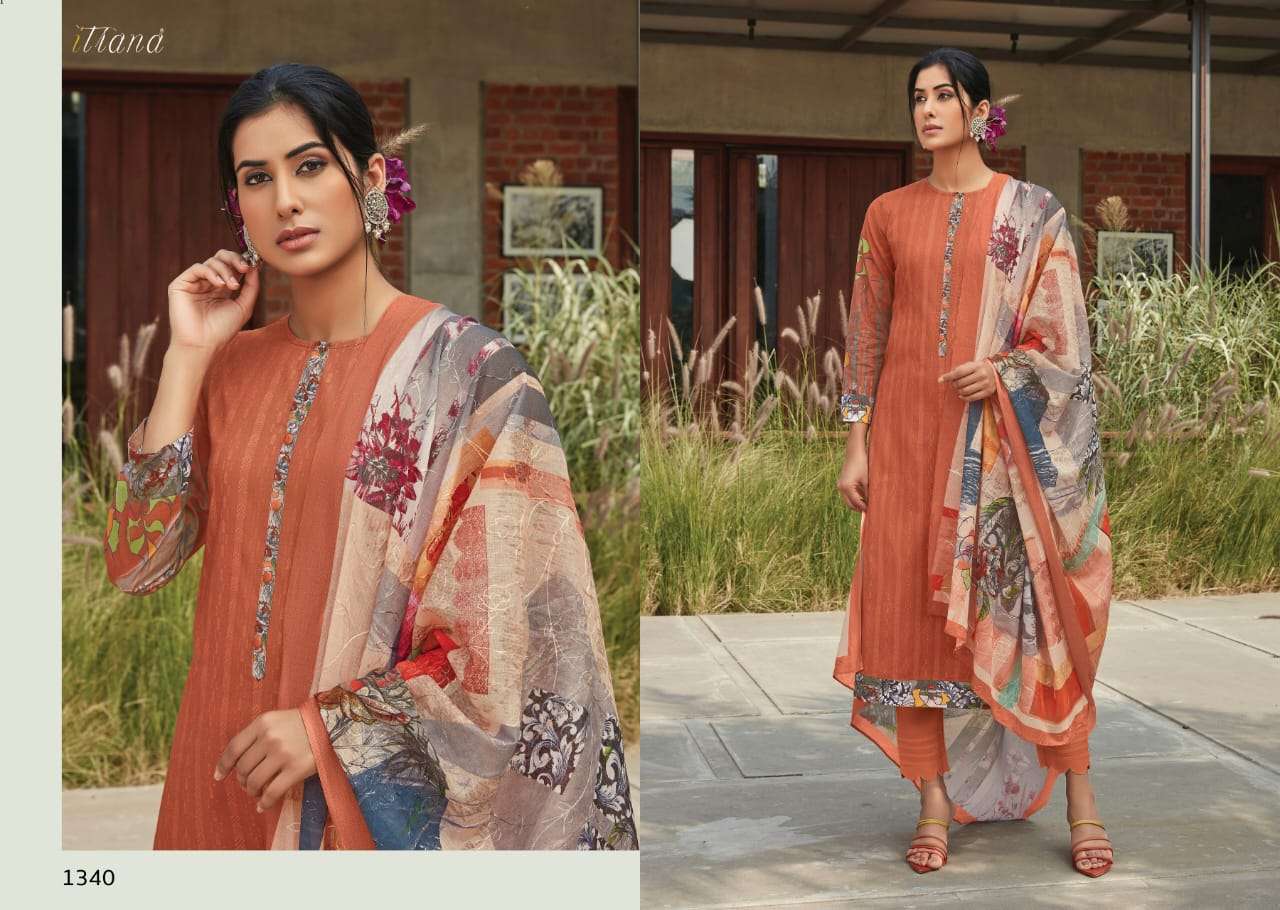 Floral Mosaic By Itrana Cotton Cambric Summer Wear Fancy Dresses