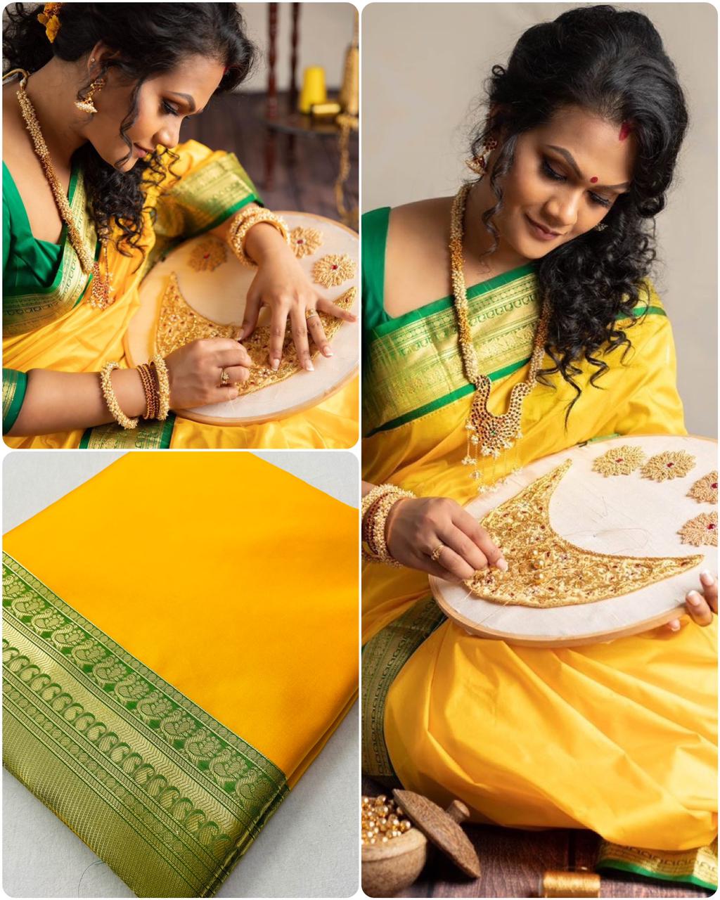 Bt-02 Designer Soft Lichi Silk Saree