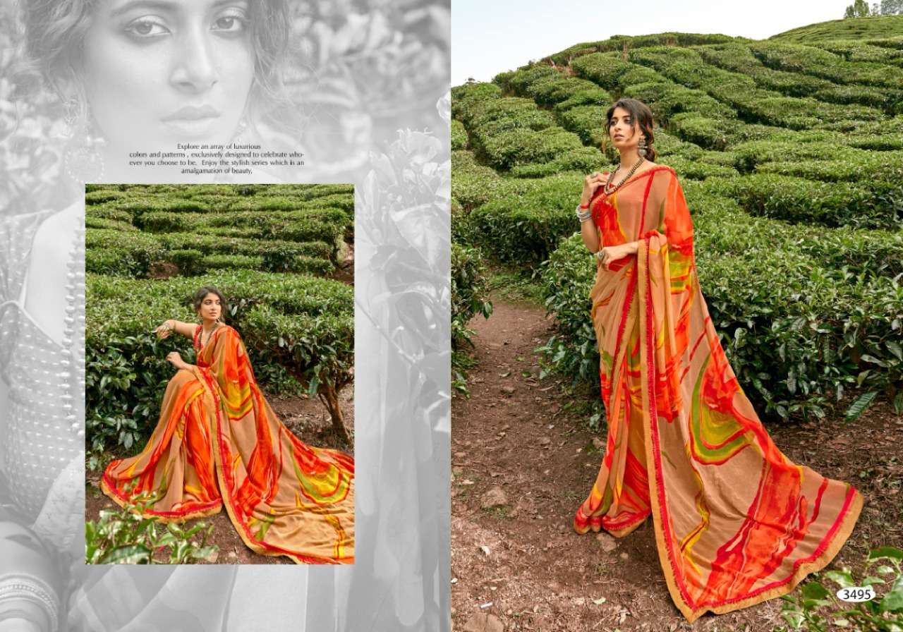 Urvashi By 5d Designer Georgette Printed Casual Wear Saree