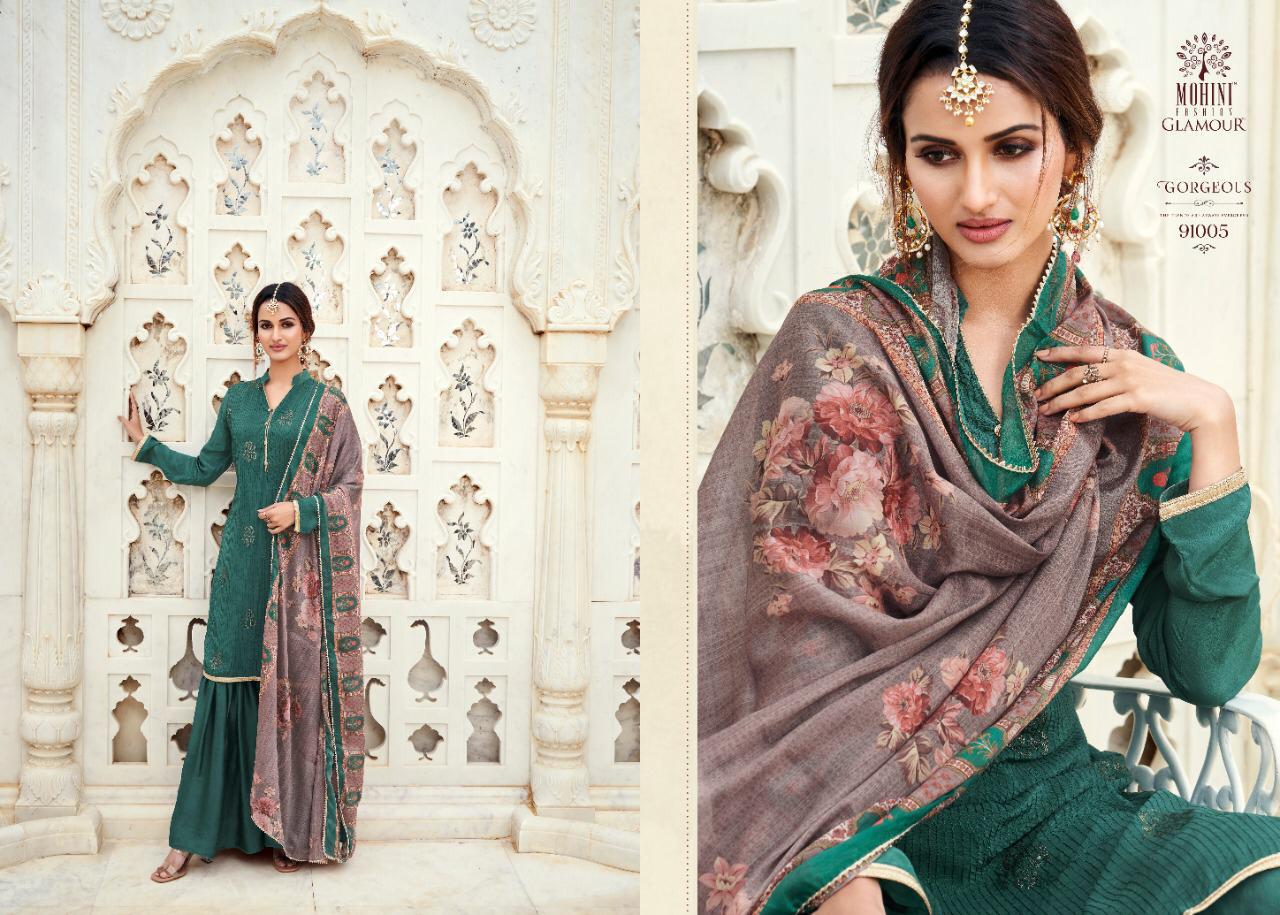 Mohini Fashion Glamour-91 Designer Pure Natural Crape Silk Suit