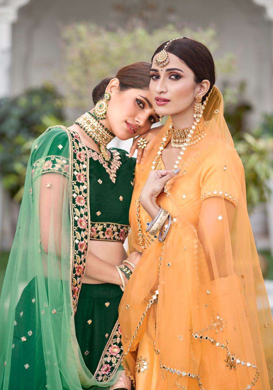 Alizeh Mirror Maze Heavy Silk Bridal Wedding Elegant Lehenga Collection