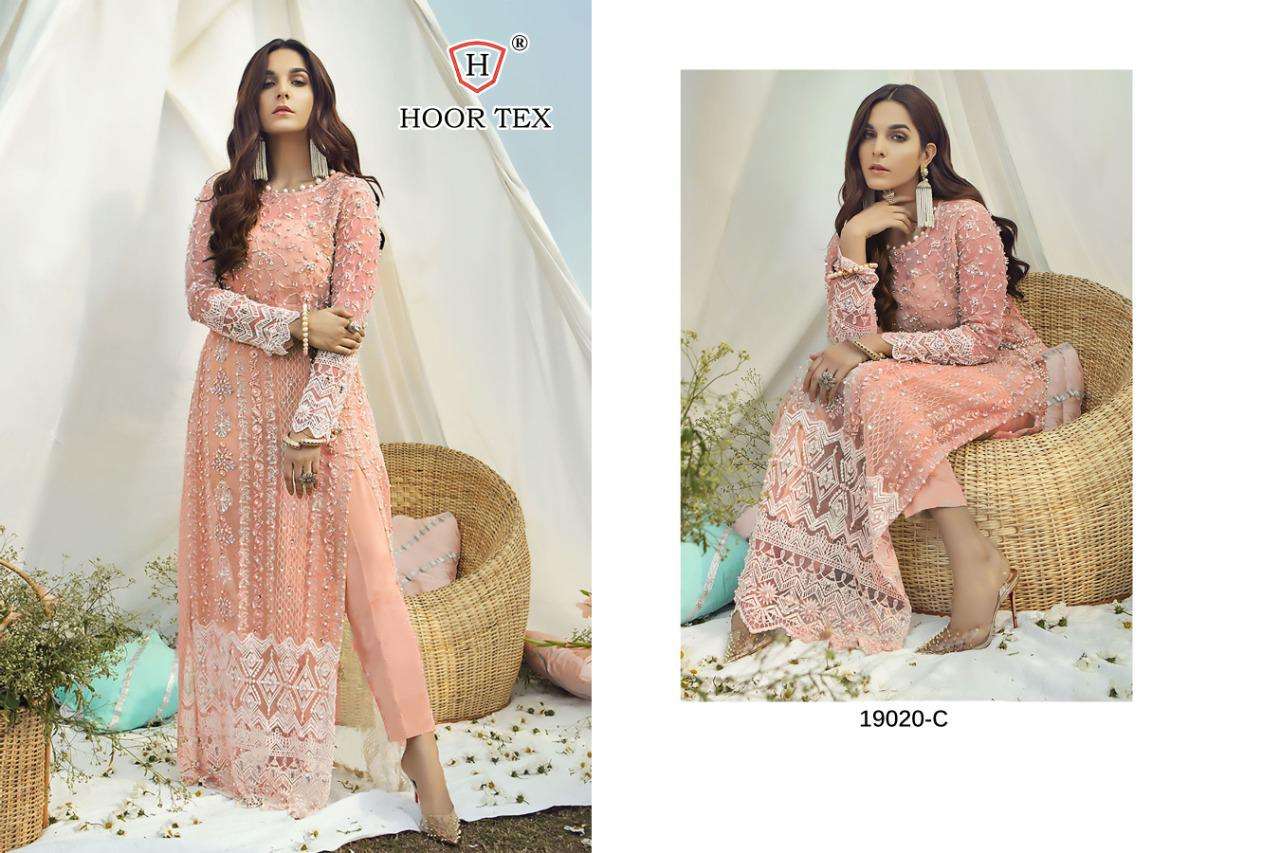 Hoor Tex 19020 Colour Net Embroidery Pakistani Best Price Salwar Kameez