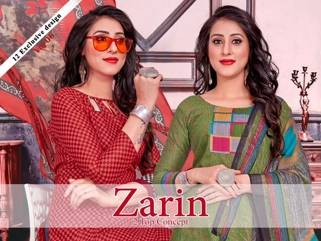 Amit Zarin Series 1001-1012 2 Concept Micro Cotton Printed Suit
