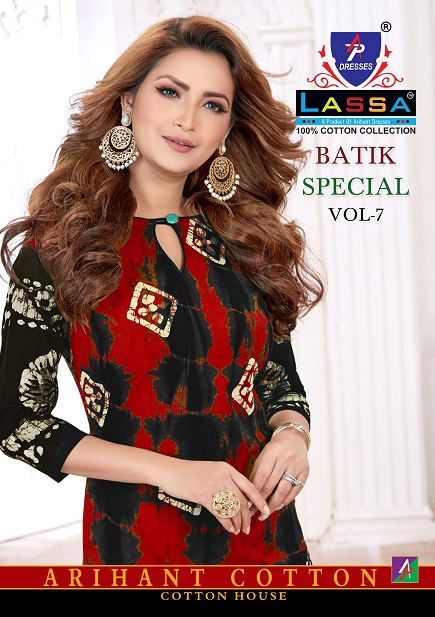 Arihant Lassa Batik Special Vol-7 Series 7001-7010 Pure Cotton Suit