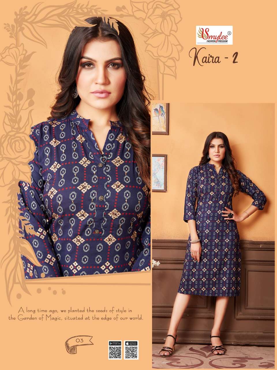 Rung Kaira Vol-2 Series 01-08 Rayon Simple Women Kurti