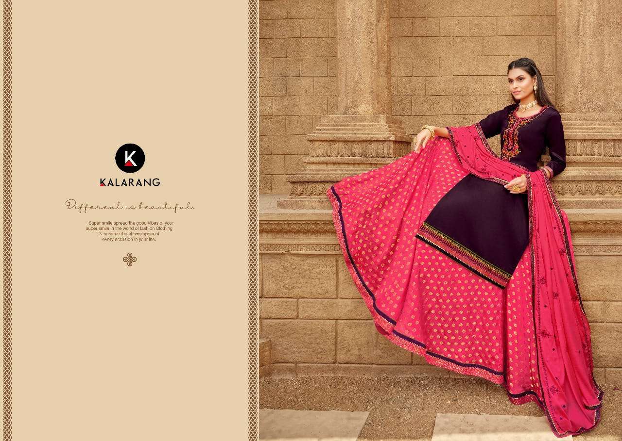 Kalarang Black Berry Vol-4 Series 3001-3004 Jam Silk Cotton Lehenga Suit