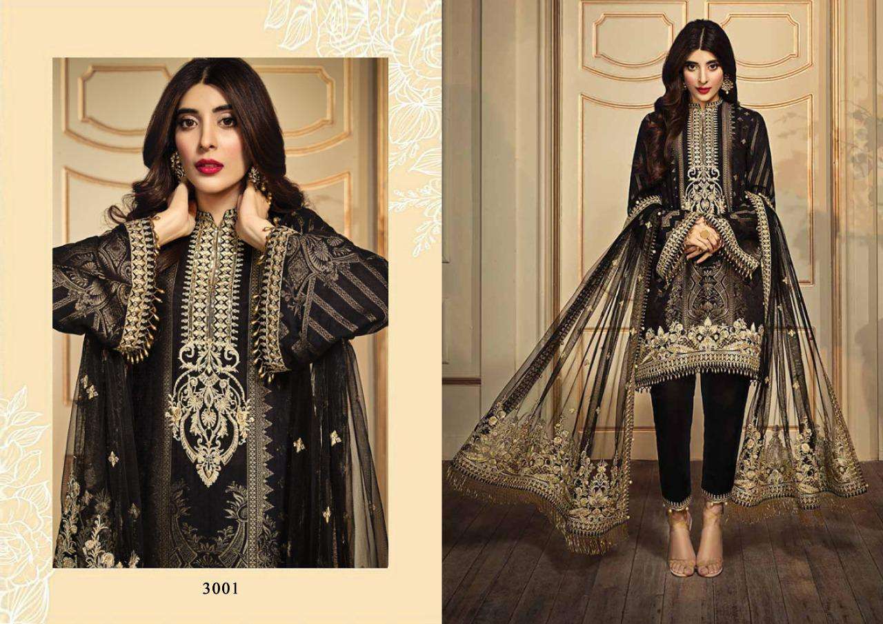 Fairlady Noor Series 3001-3004 Jam Satin Pakistani Dresses