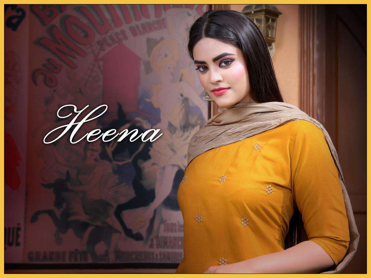 Fashion Talk Heena Series 1001-1006 Heavy Muslin Silk Readymade Suit