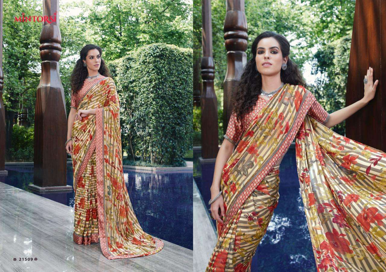 Mintorsi Bharati Series 21501-21510 Weightless Printed Saree