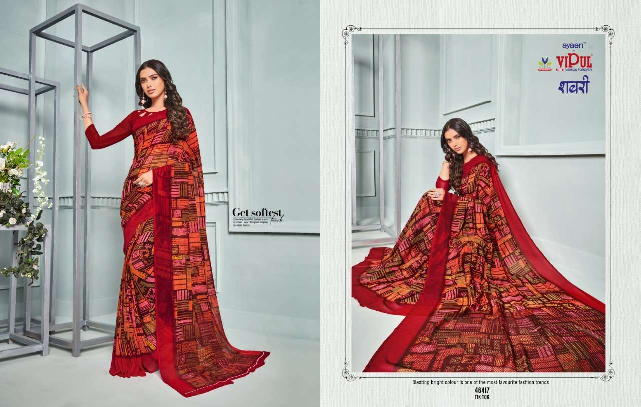 Vipul Shabree Vol-2 Series 46404-46421 Georgette Printed Sarees