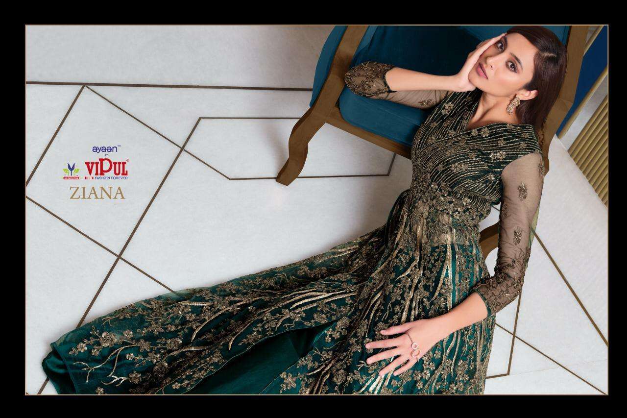 Vipul Ziana Exclusive Long Wedding Bridal Salwar Kameez